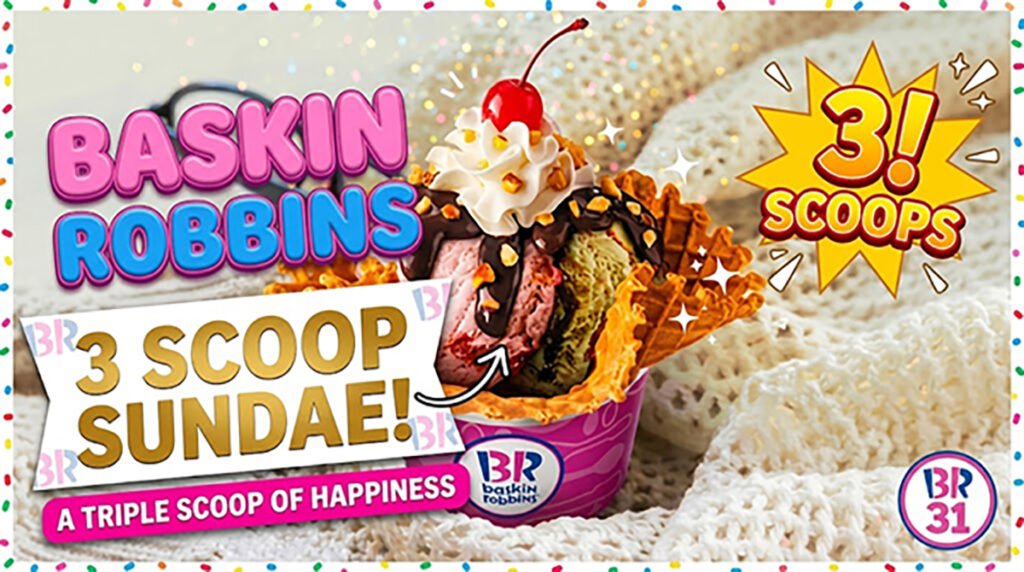 Baskin Robbins 3 Scoop Sundae The Ultimate Dessert for Maximum Cravings