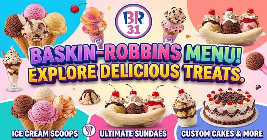 Baskin Robbins Menu Explore Delicious Ice Cream, Sundaes, Cakes & More