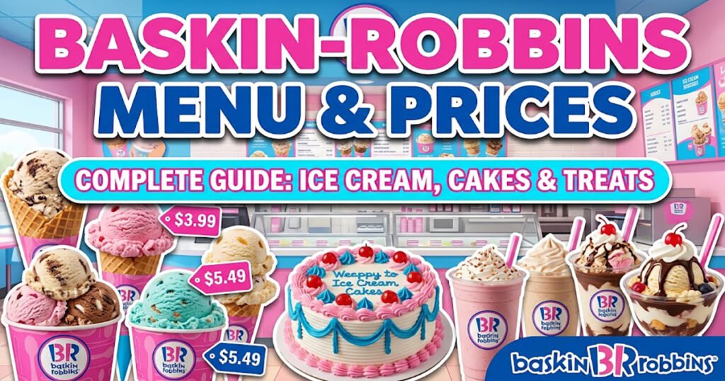 Baskin-Robbins Menu with Prices Complete Guide to Ice Cream, Cakes & Treats